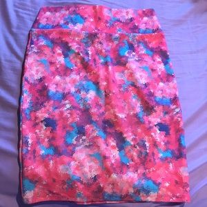 Vibrant Lularoe Cassie skirt